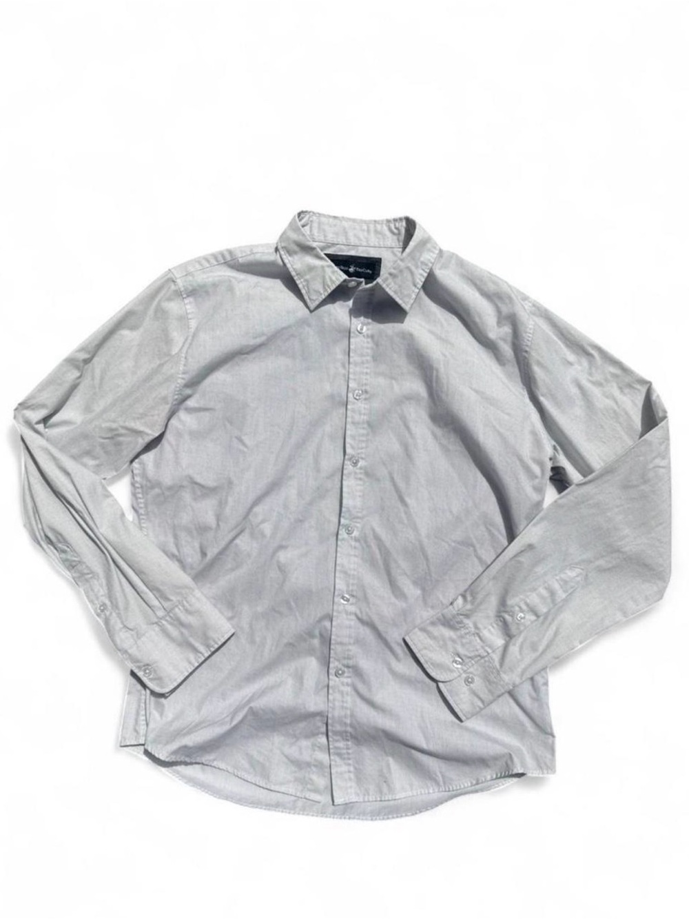 Beverly Hills Polo Club Men's White Small Polka Dot Long-Sleeve Button-Down